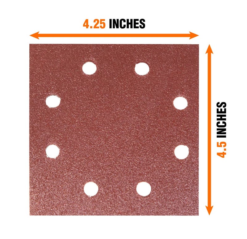 WEN 6304SP120 120-Grit Hook-and-Loop Sandpaper (10-Pack) - Image 3